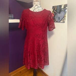 Danny & Nicole Short Sleeve Lacelike Dress